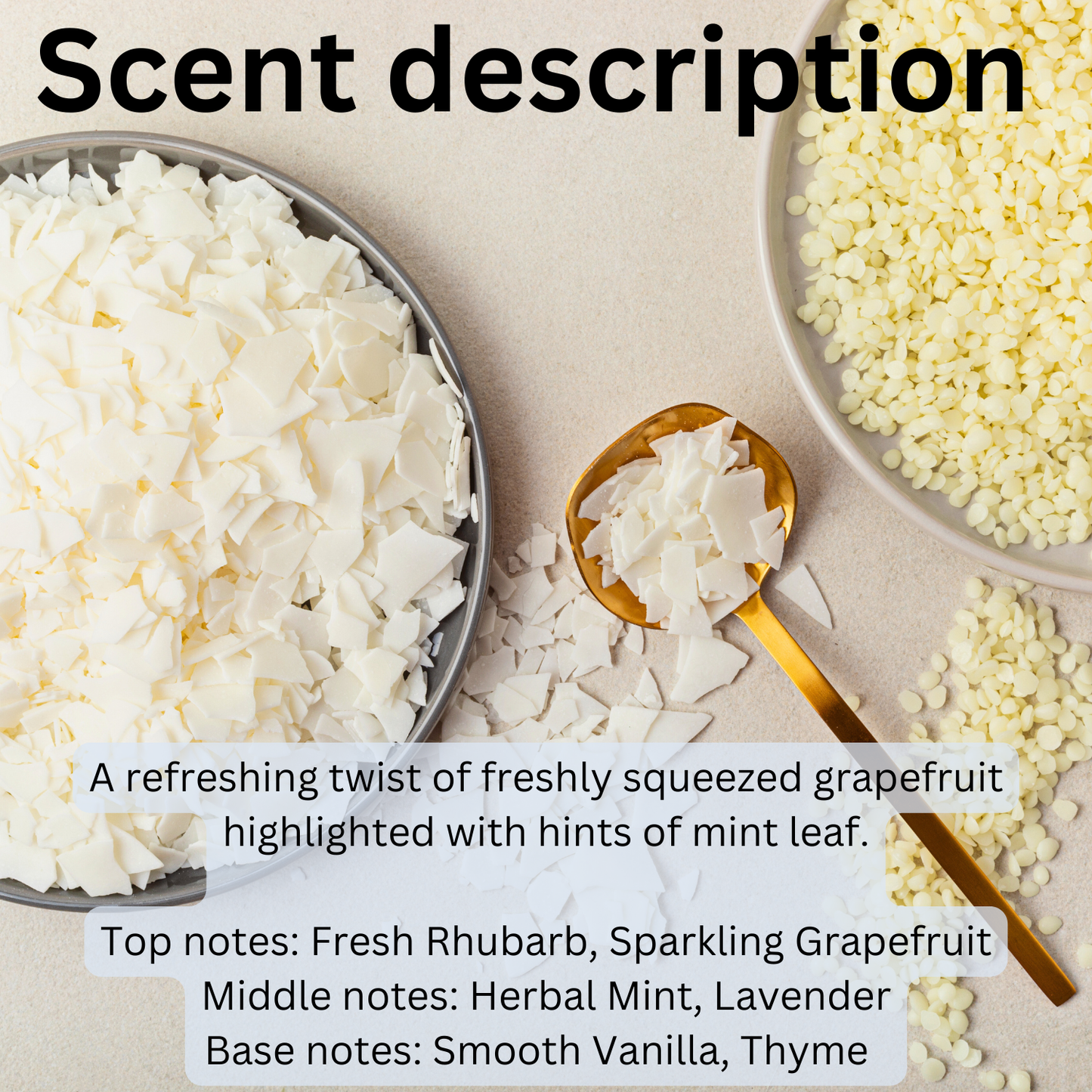 Grapefruit and Mint - Dye-Free Soy Wax Melts