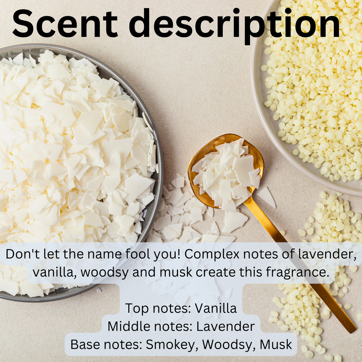 Icy Peaks hanging car air freshener with braided rope, clear glass bottle, natural vanilla and lavender scent with smoky, woodsy musk base